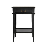 Hamptons Coastal Cross Bedside Table with Pull Out Shelf
