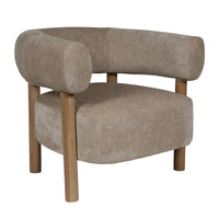 Scandi-Modern Tub Accent Chair with Latte and Butter Cream Colour