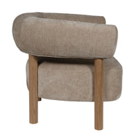 Scandi-Modern Tub Accent Chair with Latte and Butter Cream Colour