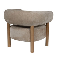 Scandi-Modern Tub Accent Chair with Latte and Butter Cream Colour