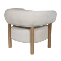 Scandi-Modern Tub Accent Chair with Latte and Butter Cream Colour