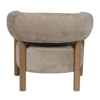 Scandi-Modern Tub Accent Chair with Latte and Butter Cream Colour
