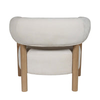 Scandi-Modern Tub Accent Chair with Latte and Butter Cream Colour