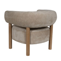 Scandi-Modern Tub Accent Chair with Latte and Butter Cream Colour
