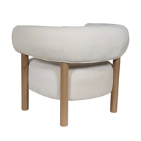 Scandi-Modern Tub Accent Chair with Latte and Butter Cream Colour
