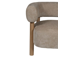 Scandi-Modern Tub Accent Chair with Latte and Butter Cream Colour