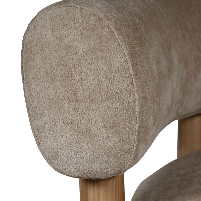 Scandi-Modern Tub Accent Chair with Latte and Butter Cream Colour