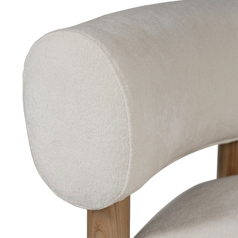 Scandi-Modern Tub Accent Chair with Latte and Butter Cream Colour