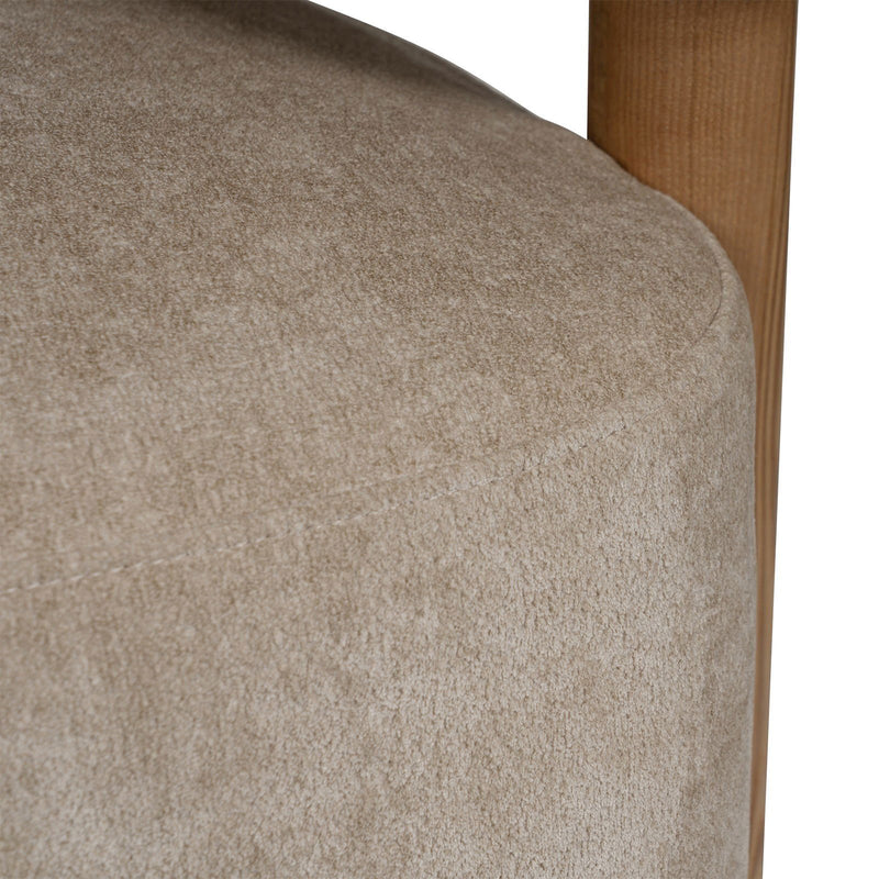Scandi-Modern Tub Accent Chair with Latte and Butter Cream Colour