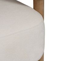 Scandi-Modern Tub Accent Chair with Latte and Butter Cream Colour