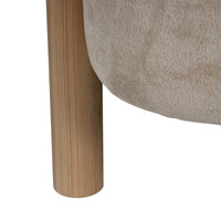 Scandi-Modern Tub Accent Chair with Latte and Butter Cream Colour