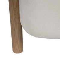 Scandi-Modern Tub Accent Chair with Latte and Butter Cream Colour
