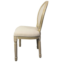 French Provincial Louis Set of 2 Upholstered Dining Chairs