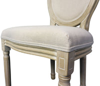 French Provincial Louis Set of 2 Upholstered Dining Chairs