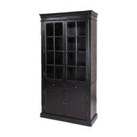 Hamptons Coastal 2 Glass Door Display Cabinet Bookcase