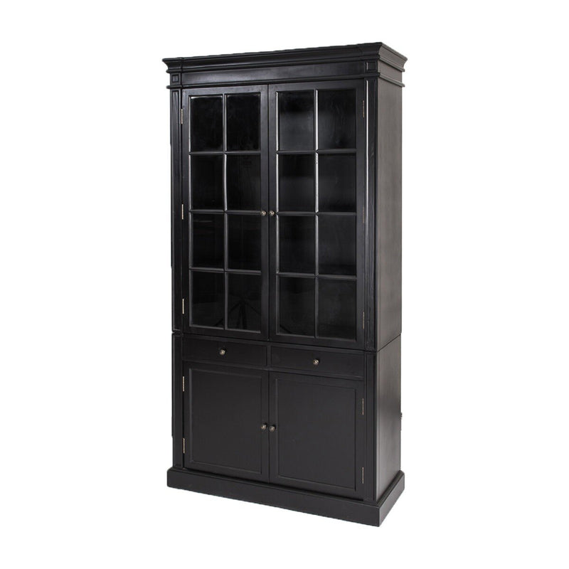 Hamptons Coastal 2 Glass Door Display Cabinet Bookcase