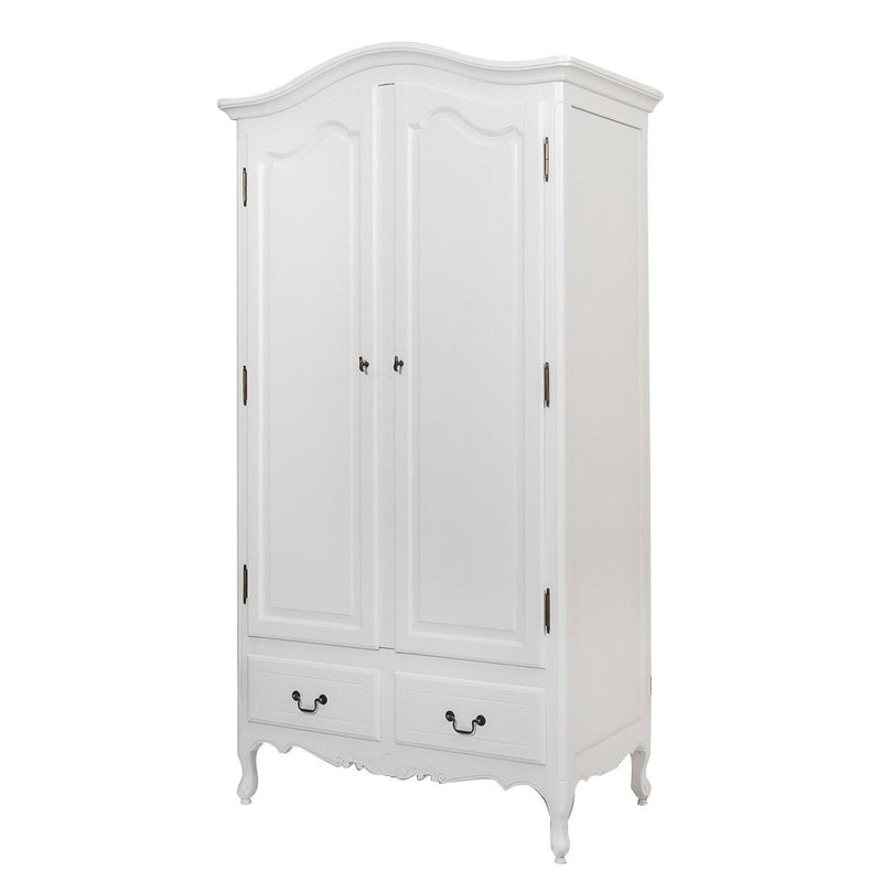 French Provincial Louis 2 Drawer Wardrobe