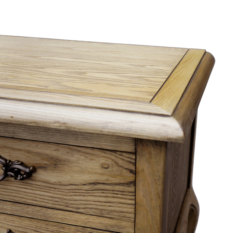 French Provincial Provence 2 Drawer Bedside Lamp Table