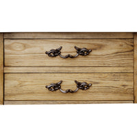 French Provincial Provence 2 Drawer Bedside Lamp Table