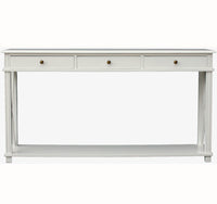 Hamptons Halifax Side Cross 3 Drawer Console Hall Table