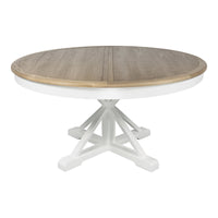Hamptons Sorrento 150-190cm Round Extendable Trestle Dining Table