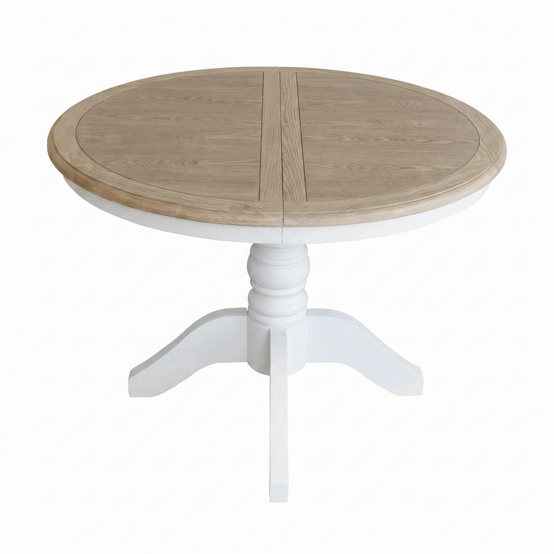 French Provincial Louis Extendable Round Dining Table