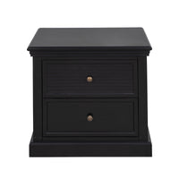 Hamptons Coastal Seaside 2 Drawer Bedside Table(Upgraded Height)