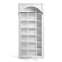 Hamptons Heritage Open Library Arched Extendable Bookshelf/Bookcase with Ladder 100cm - 300cm Wide