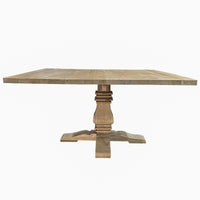 French Provincial Chateau Pedestal Square Dining Table