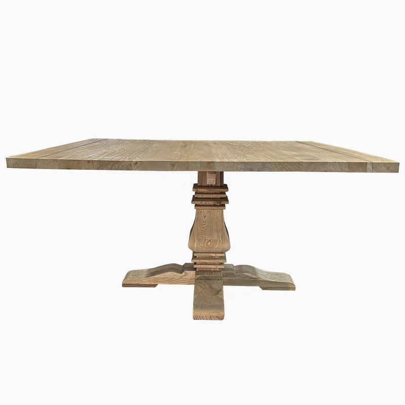 French Provincial Chateau Pedestal Square Dining Table