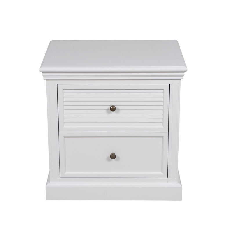 Hamptons Coastal Seaside 2 Drawer Bedside Table