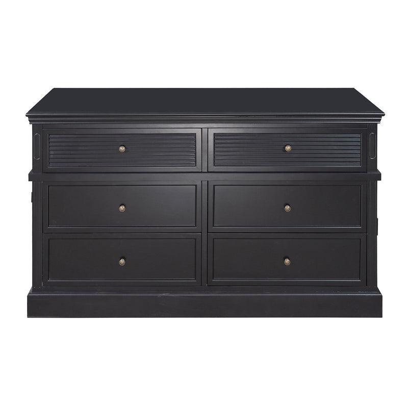 Hamptons Coastal Seaside 6 Drawer Chest Tallboy Cabinet