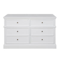 Hamptons Coastal Seaside 6 Drawer Chest Tallboy Cabinet