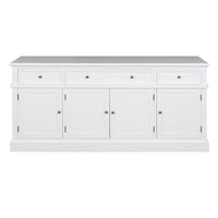 Hamptons Coastal Seaside Louvre Door Sideboard Buffet