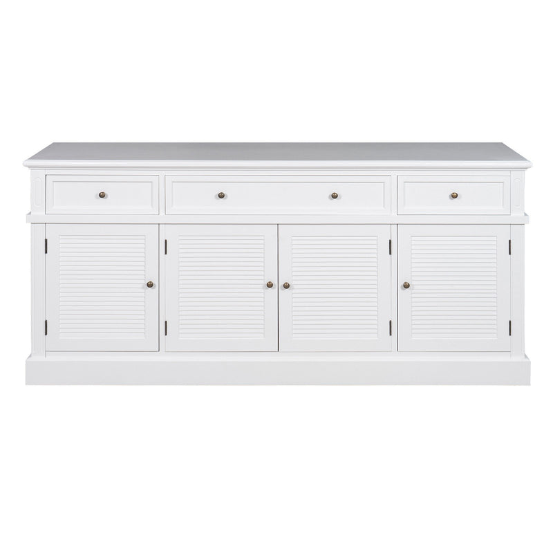 Hamptons Coastal Seaside Louvre Door Sideboard Buffet