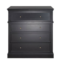 Hamptons Coastal Seaside 4 Drawer Chest Tallboy Cabinet