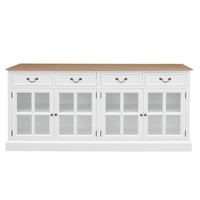 Hamptons Sorrento 4 Glass Door Sideboard Buffet