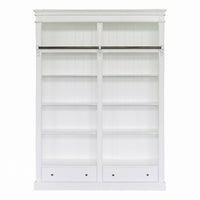 Hamptons Halifax Open Library Bookcase with Ladder 170cm
