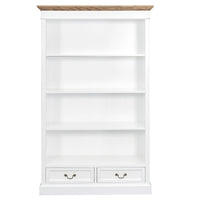 Hamptons Sorrento 2 Drawer Open Library Bookcase