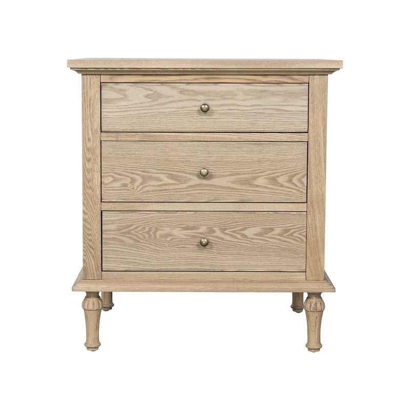 Hamptons Heritage 3 Drawer Bedside Lamp Table