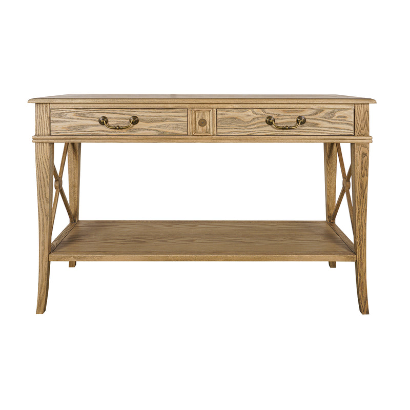 Hamptons Halifax Side Cross 2 Drawer Console Hall Table