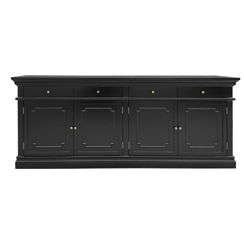 New England Hamptons 4 Drawers 4 Doors Sideboard Buffet & Console Cabinet