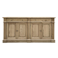 Harbourline Classic Hamptons Panelled Sideboard Buffet & Console Cabinet with 4 Doors & 2 Drawers