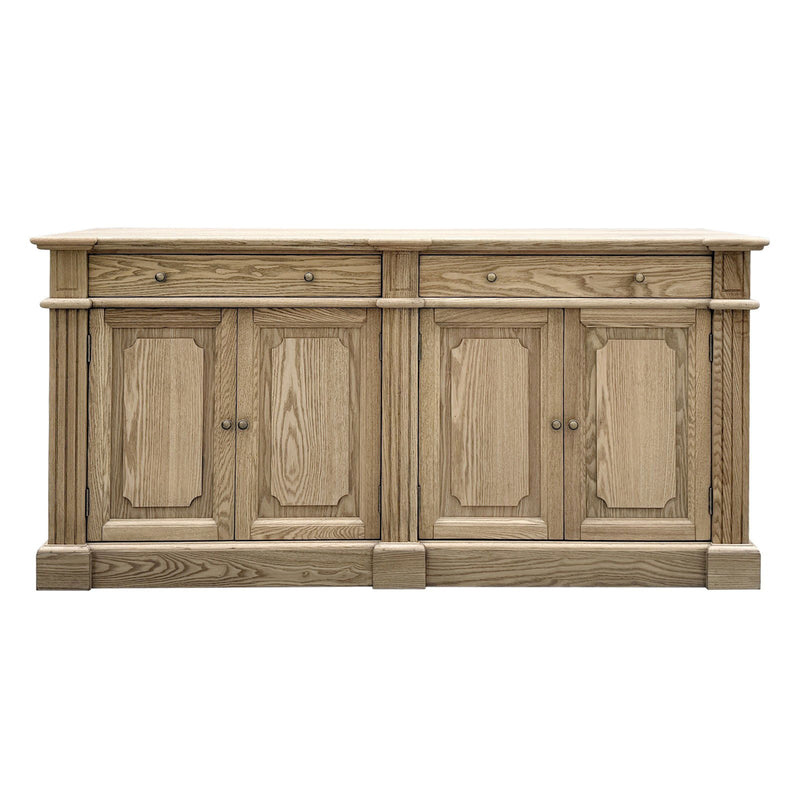 Harbourline Classic Hamptons Panelled Sideboard Buffet & Console Cabinet with 4 Doors & 2 Drawers