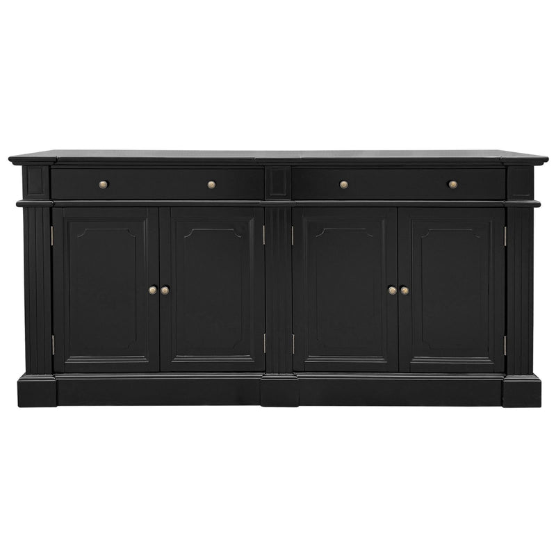 Harbourline Classic Hamptons Panelled Sideboard Buffet & Console Cabinet with 4 Doors & 2 Drawers