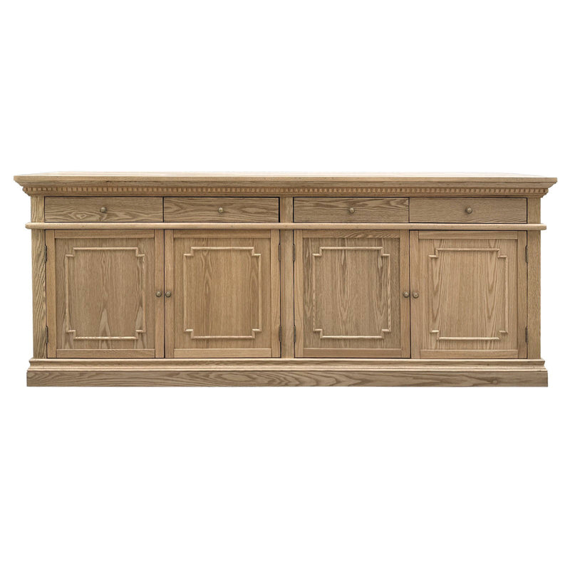 New England Hamptons 4 Drawers 4 Doors Sideboard Buffet & Console Cabinet