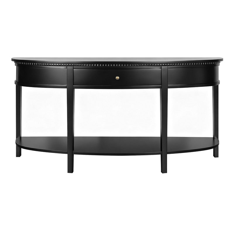 Hamptons Coastal Half-Moon Curve Hallway Console Table Dentil Molding Design