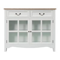 Hamptons Sorrento 2 Glass Door Small Sideboard Buffet