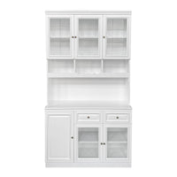 Hamptons Halifax Kitchen Pantry Glass Display Buffet and Wine Cabinet