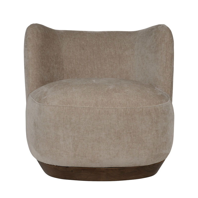 Cozy Modern Tulip Blossom Swivel Upholstered Accent Chair